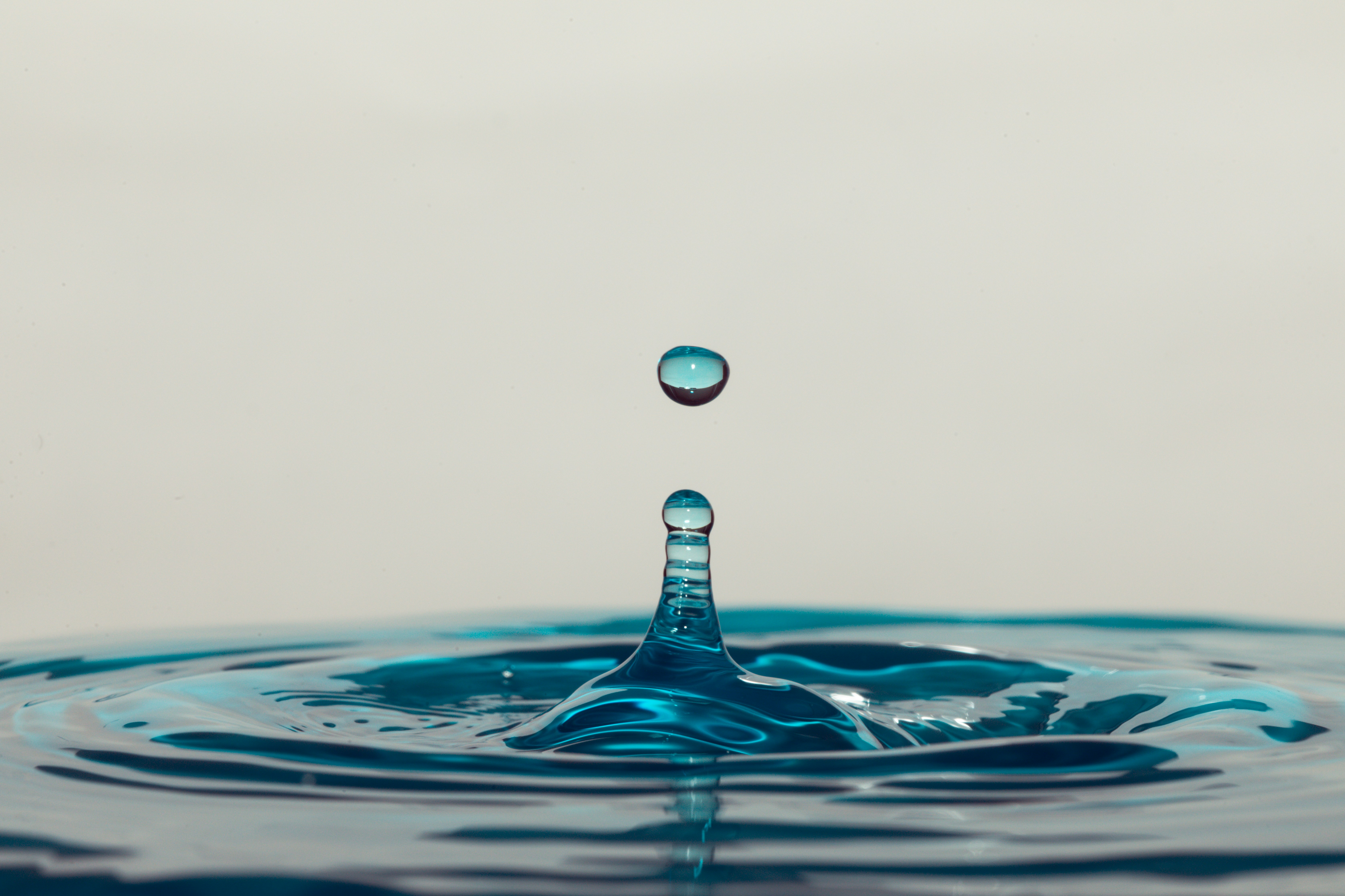 water droplet causing a ripple